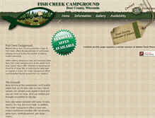 Tablet Screenshot of fishcreekcampground.com